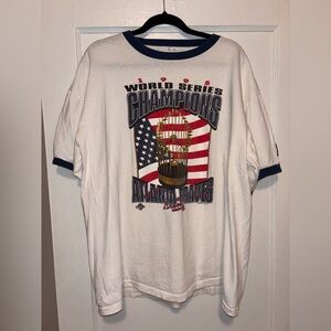 Vintage Starter Atlanta Braves 1995 World Series Ringer Shirt L/XL MLB Shirt